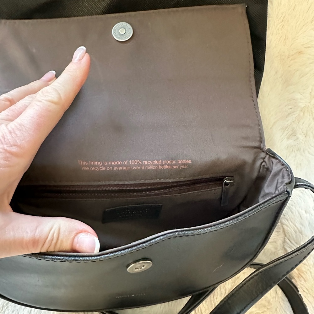 MATT & NAT Twill vegan Saddle Bag.  Black.  $60.  Retail $116.
